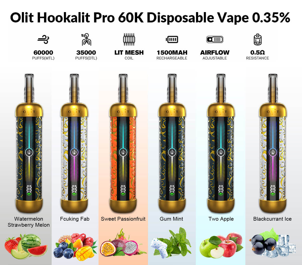 3a1c4c51d02b17abc6d37a5bf5d2430eb8f3014a 🔥 OLIT HookaLit Pro 60K Puff Disposable E-Hookah | 60,000 Puffs – 🛒20% OFF 🚀 Fast US Shipping | Wholesale Deals | Rave Reviews 🎉 - 图片 1